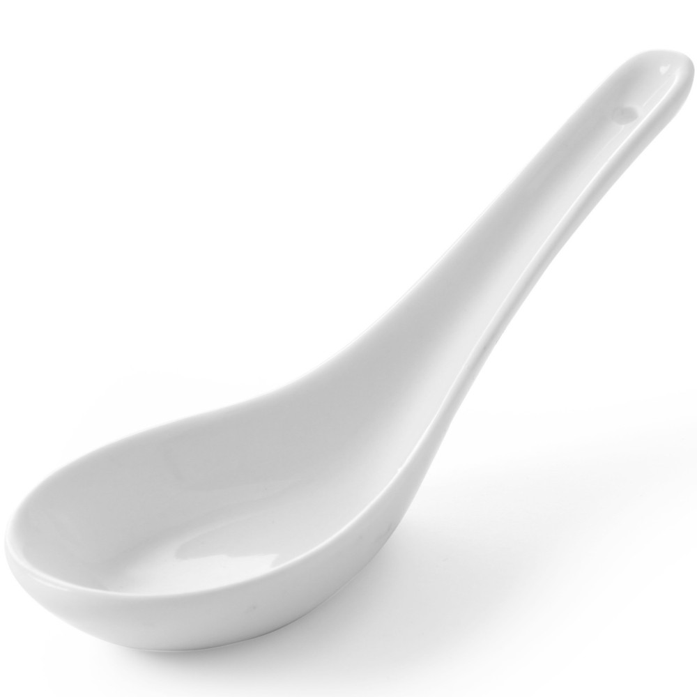 En tesked för träd och dips Tapas Mini White Porslin Set 6st. - Hendi 785324