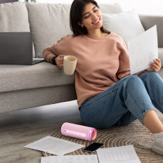 Alto-falante sem fio Tronsmart T7 lite sbc eq levou 24w rosa