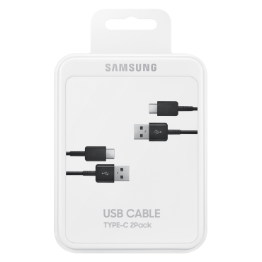 2 x Samsung USB-kabel - USB-C 480MB / s 5A 1.5m Svart set 2st