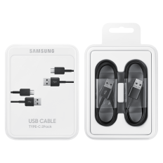 2 x Samsung USB-kabel - USB-C 480MB / s 5A 1.5m Svart set 2st