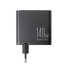 Rask Gan 140W 3X USB-C USB-A nettverkslader + USB-C 240W kabel 1.2m svart