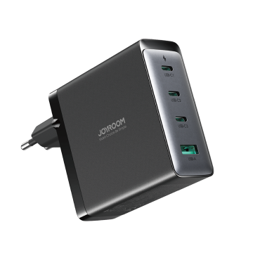 Hurtig GAN 140W 3X USB-C USB-A Network Charger + USB-C 240W Kabel 1.2m sort