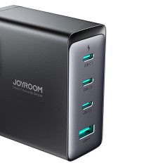 GAN RÁPIDO 140W 3X USB-C USB-A Carregador de Rede + Cabo USB-C 240W 1.2m Preto