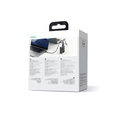 Greitas GAN 140W 3X USB C USB-A tinklo įkroviklis + USB-C 240W kabelis 1.2m juoda