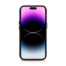 Lederen case cover voor iPhone 15 plus olie wax premium leer magse bruin