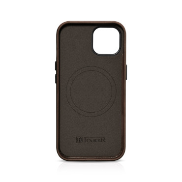 Läderfodral för iPhone 15 Plus Oljevax Premium Leather Magsafe Brown