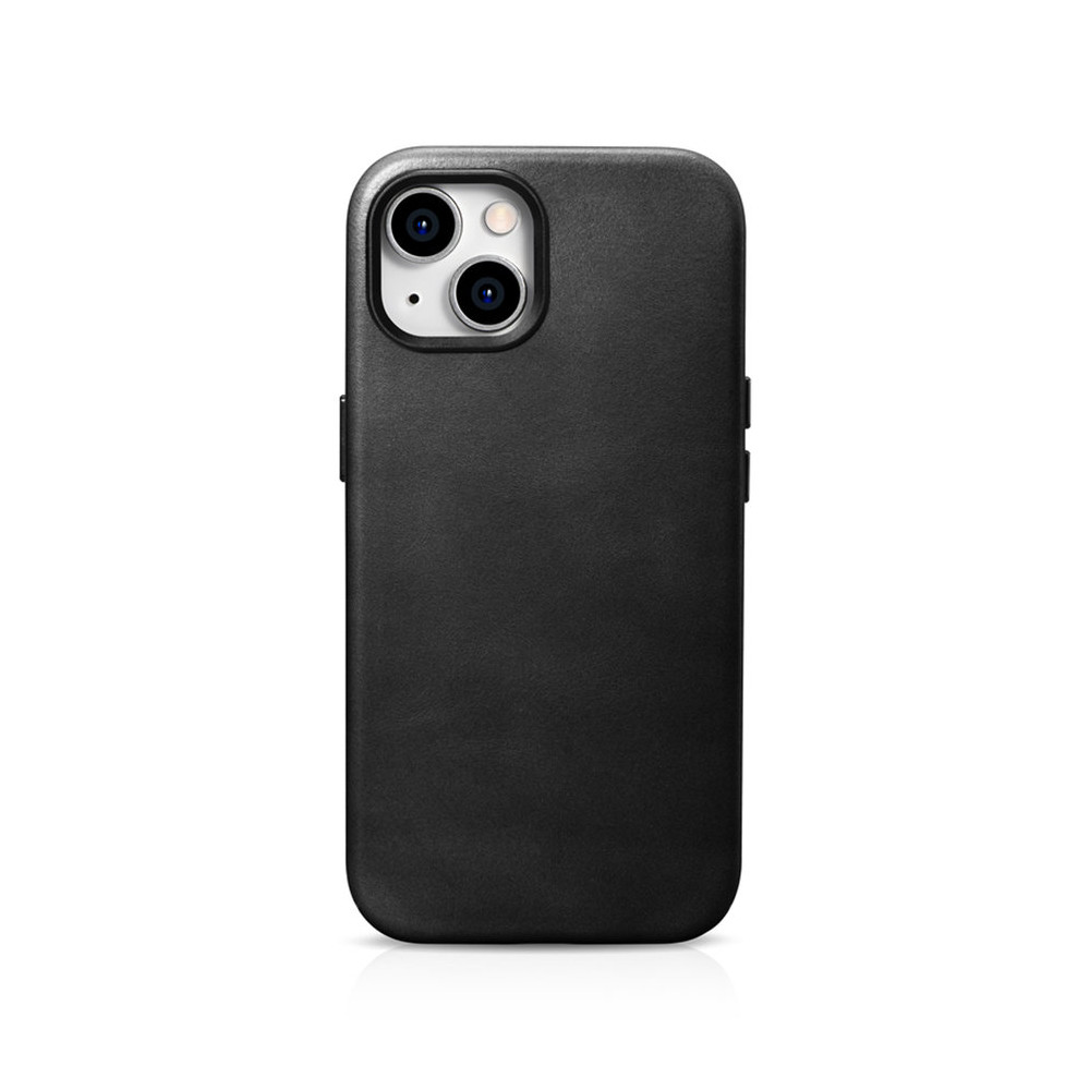 Ādas korpusa vāks iPhone 15 Plus eļļas vaska premium ādas Magsafe Black