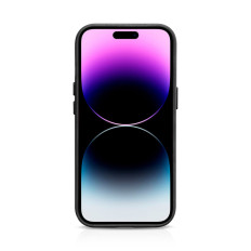 Coque en cuir pour iPhone 15 Plus Cire à l'huile Premium Cuir Magsafe Noir