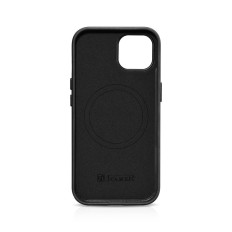 Ādas korpusa vāks iPhone 15 Plus eļļas vaska premium ādas Magsafe Black