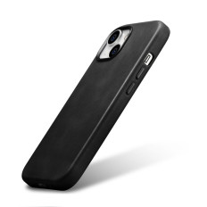 Ādas korpusa vāks iPhone 15 Plus eļļas vaska premium ādas Magsafe Black