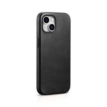 Ādas korpusa vāks iPhone 15 Plus eļļas vaska premium ādas Magsafe Black