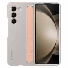 Custodia in silicone per Samsung Galaxy con Piega 5 con supporto beige e cintura