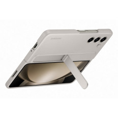 Silikone pose til Samsung Galaxy med Fold 5 med en beige stativ og bælte
