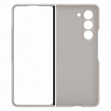 Silikone pose til Samsung Galaxy med Fold 5 med en beige stativ og bælte