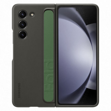 Silikonbeutel für Samsung Galaxy aus der Falte 5 mit einem schwarzen Balken und Streifen