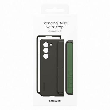 Silikonipussi Samsung Galaxy Fold 5: stä mustalla palkilla ja raita