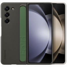 Silikonbeutel für Samsung Galaxy aus der Falte 5 mit einem schwarzen Balken und Streifen