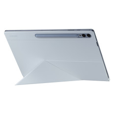 Veske med klaff og stå for Samsung Galaxy Tab S9 Ultra Smart Book Cover White
