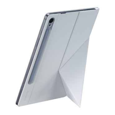 Fall med flik och stativ för Samsung Galaxy Tab S9 Smart Book Cover White