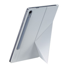 Fall med flik och stativ för Samsung Galaxy Tab S9 Smart Book Cover White