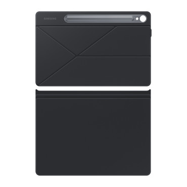 Fall med flik och stativ för Samsung Galaxy Tab S9 Smart Book Cover White