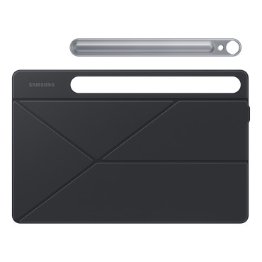 Fall med flik och stativ för Samsung Galaxy Tab S9 Smart Book Cover White