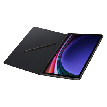 Fall med flik och stativ för Samsung Galaxy Tab S9 Smart Book Cover White