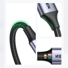 Kabeļu USB-C Cable - Micro USB-B 3.0 3a 0.5m pelēks