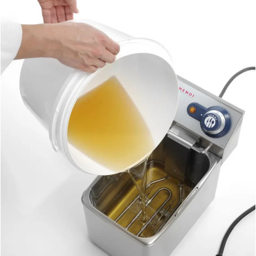 Balde de alimentos para Fritria e molhos com uma tampa 11,5 l - Hendi 196007