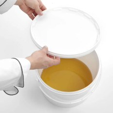 Balde de alimentos para Fritria e molhos com uma tampa 11,5 l - Hendi 196007