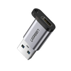 Adapter Adapter Plug with USB-C on USB 5GB / S Gray