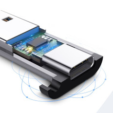 Adaptera adaptera spraudnis ar USB-C USB 5GB / s pelēkā krāsā