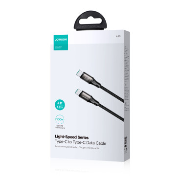 Kabeļu USB-C 100W Light-Speed Series kabelis 1.2m Black