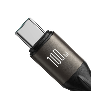 Kabeļu USB-C 100W Light-Speed Series kabelis 1.2m Black