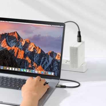 Kabeļu USB-C 100W Light-Speed Series kabelis 1.2m Black