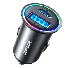 Mini Car Caricatore 60W USB-A QC3.0 USB-C PD Nero