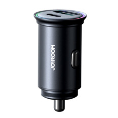 Mini carregador de carro 60w USB-A QC3.0 USB-C PD Preto