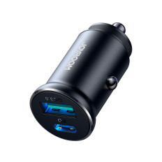 Mini Carregador de Carro 30 W USB-A QC3.0 USB-C PD Preto