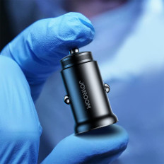 Mini Carregador de Carro 30 W USB-A QC3.0 USB-C PD Preto