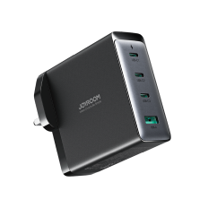 Carregador de rede GAN 140W. Plugue inglês UK 3x USB-C USB-A + USB-C Cable 1.2m