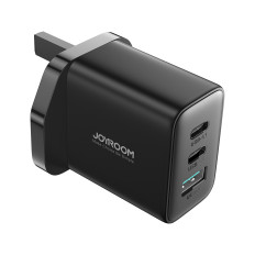 Caricabatterie di rete veloce 2x USB-C USB-A 32W Inglese Plug Regno Unito 32W nero