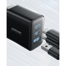 Carregador de rede rápido 2x USB-C USB-A 32W Plugue inglês UK 32W Preto