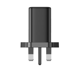 Carregador de rede rápido 2x USB-C USB-A 32W Plugue inglês UK 32W Preto