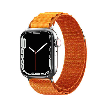 Pas z jekleno alpsko zaponko Apple Oglejte si 42/44/45/49 mm Orange