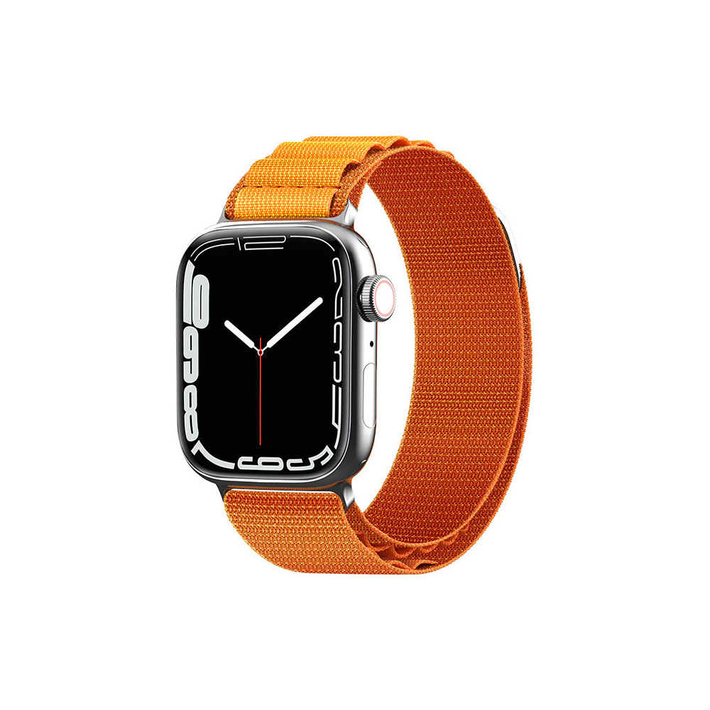 Bälte med stål alpin spänne till Apple Titta på 42/44/45/49 mm Orange