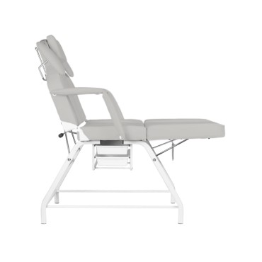 Fauteuil de traitement des cils Ivette gris — vue latérale