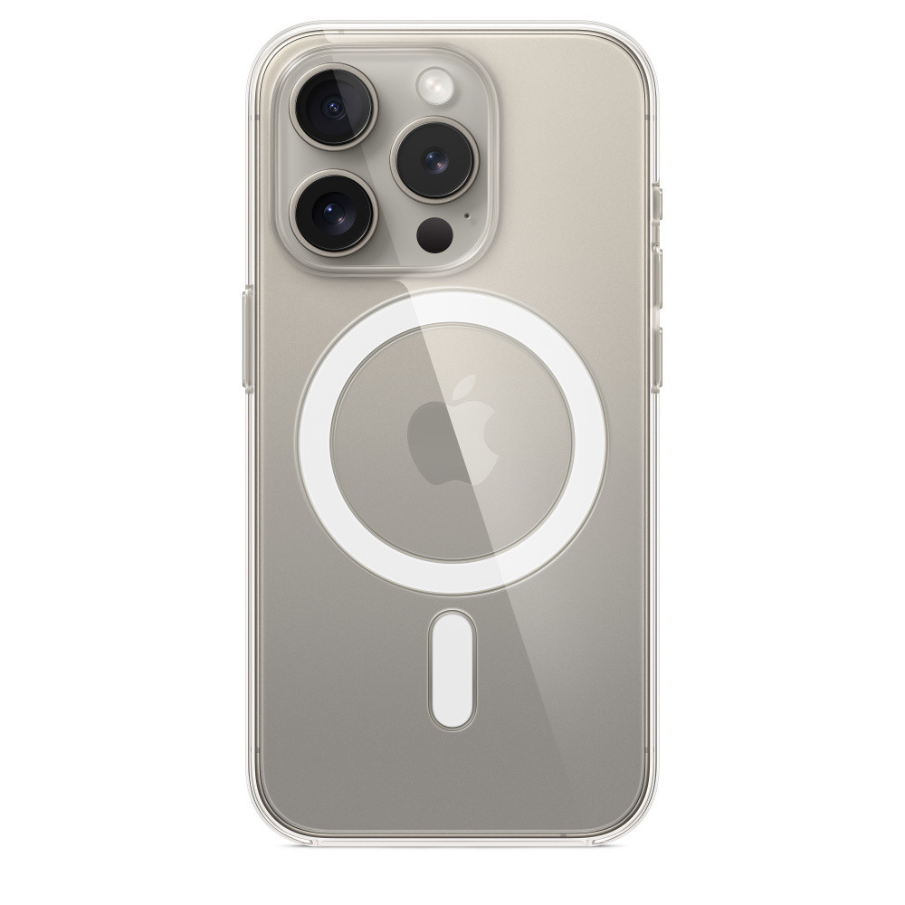Original Silikon-fodral för iPhone 15 Pro Apple CLEAR CASE MT223ZM / A MAGSAFE Transparent