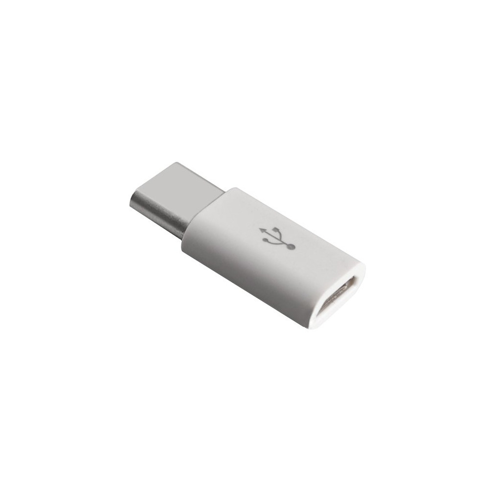 Προσαρμογέας προσαρμογέα με το Micro USB στο USB-C White