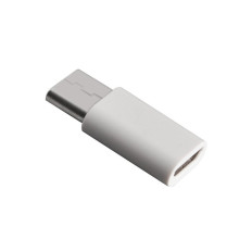 Adapter adapter dugó mikro USB-vel USB-C fehéren