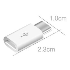 Adapteradapterplugg med mikro USB på USB-C White